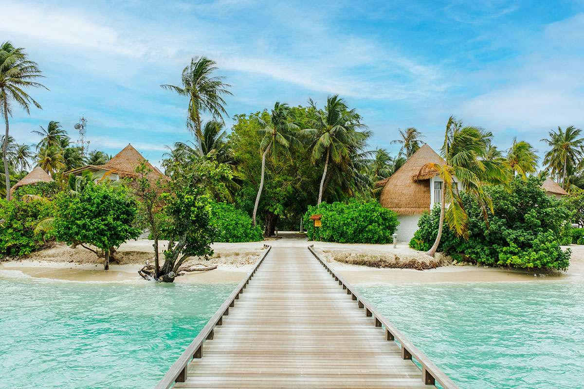 Bandos Island wooden jetty