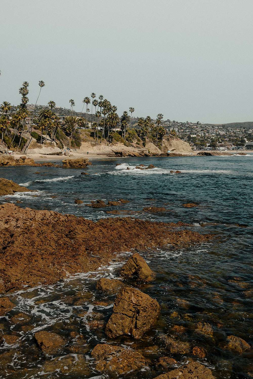 Laguna beach rocky shore - California