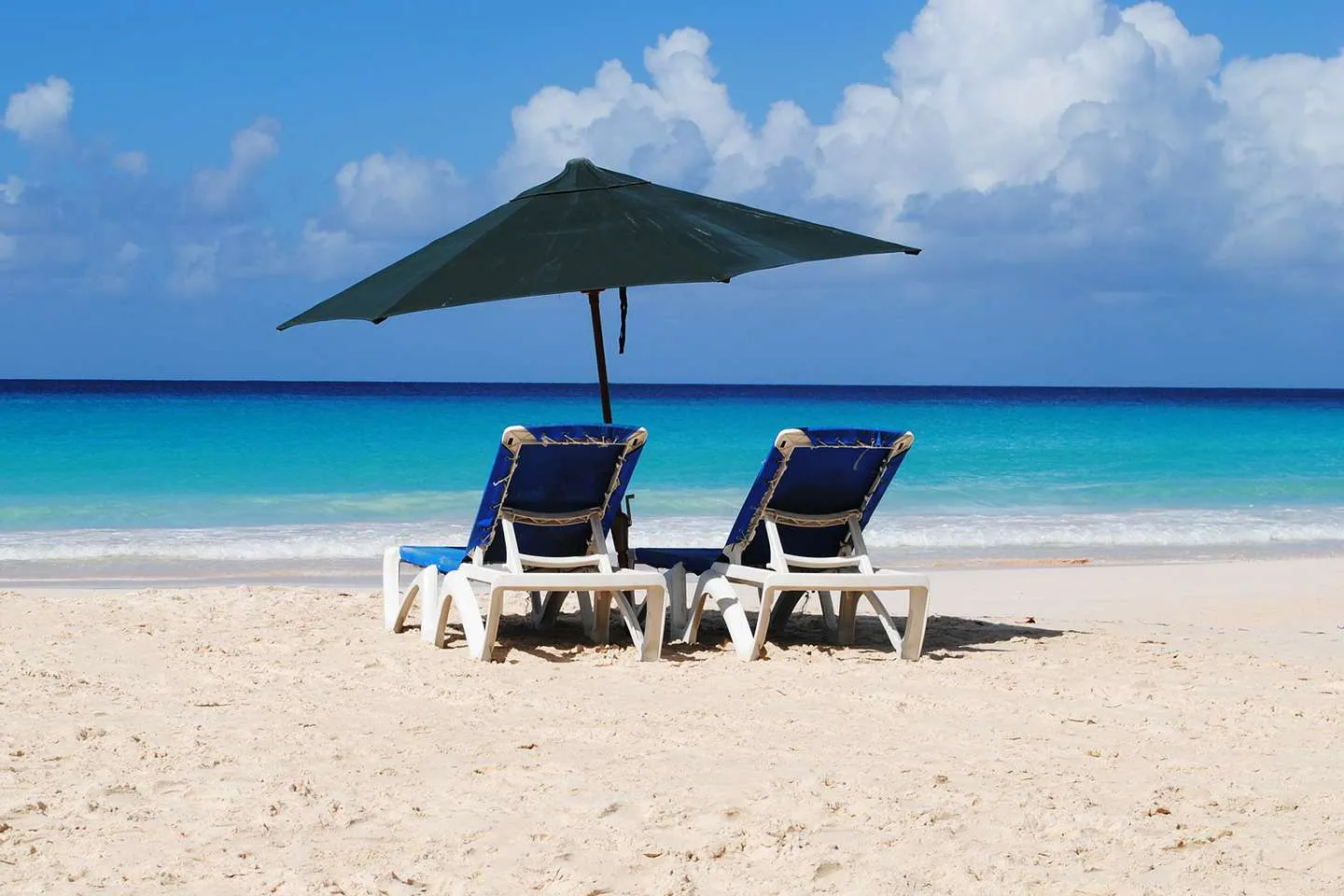 sunbeds on the beach