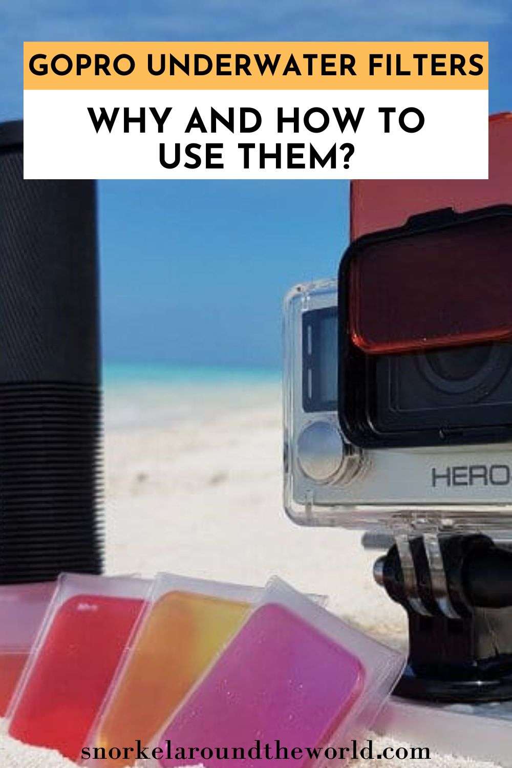 When and how to use GoPro underwater filters - Pinterest image