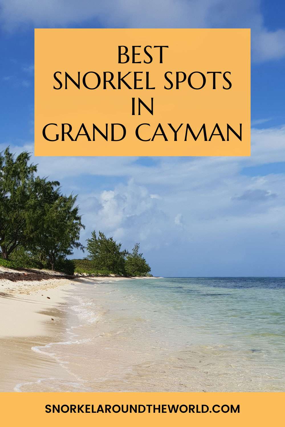 Grand Cayman snorkeling guide - Pinterest image