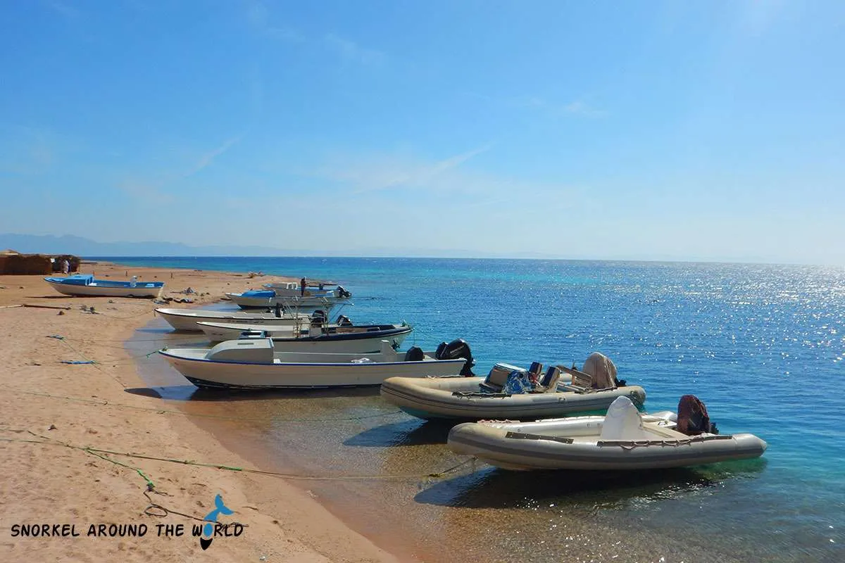 parking boats in Ras Abu Galum