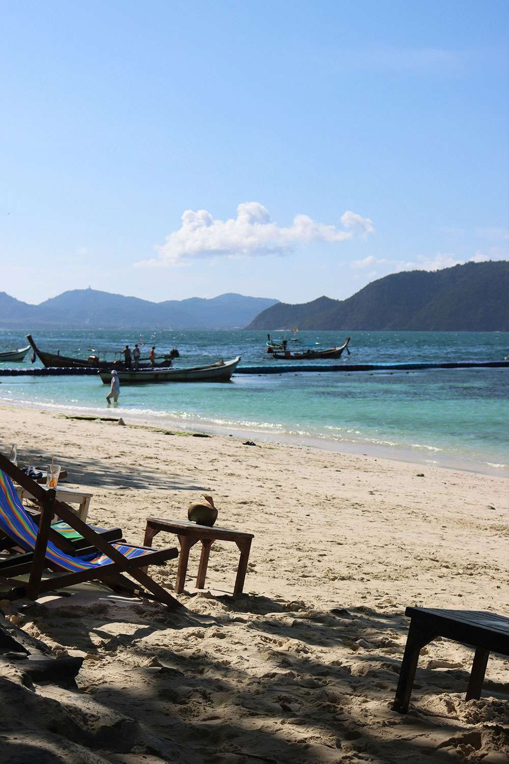 boats in Coral Island Banana Beach