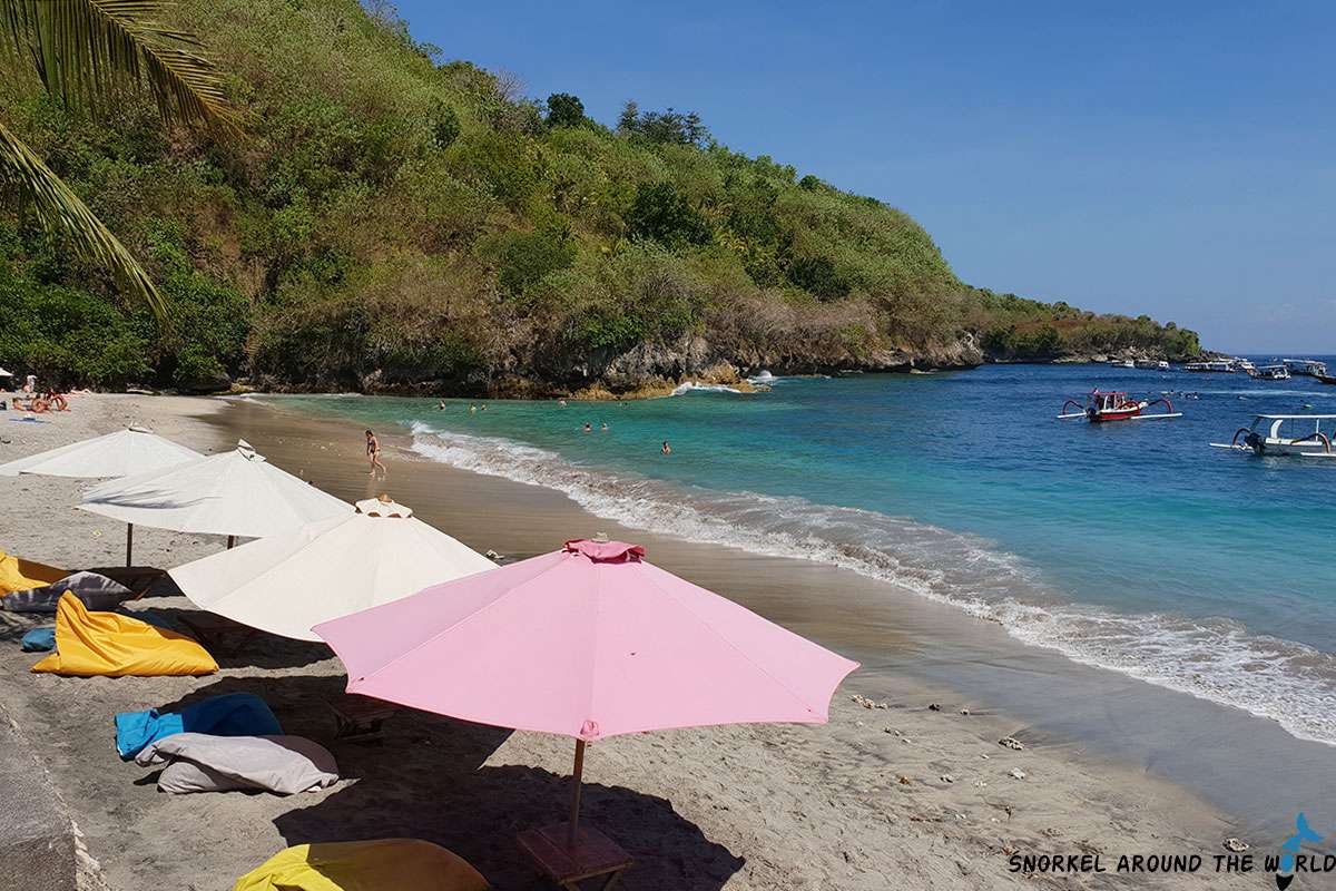 Umbrellas in Crystal Bay Beach - Nusa Penida