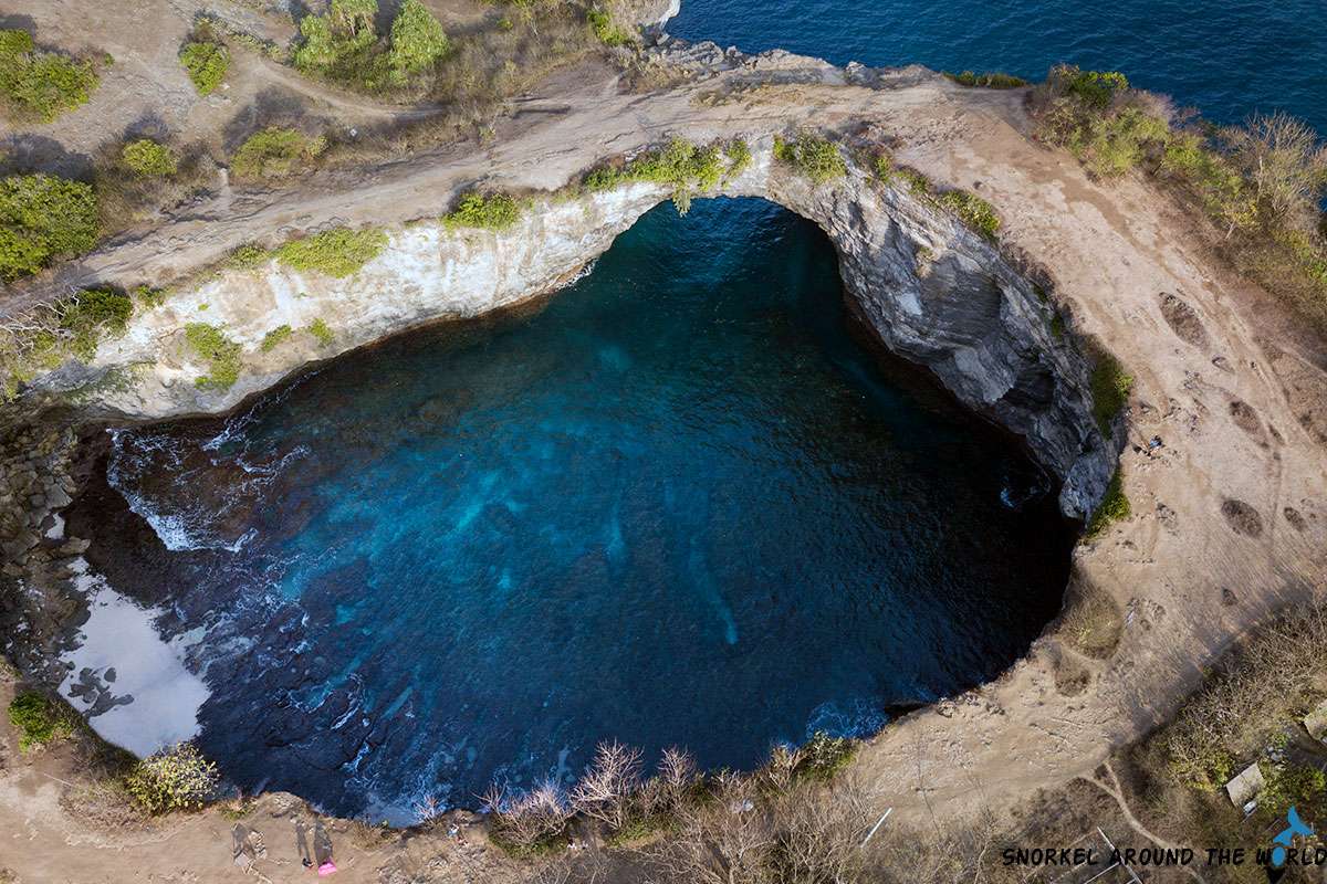 Nusa Penida Broken Beach aerial photo
