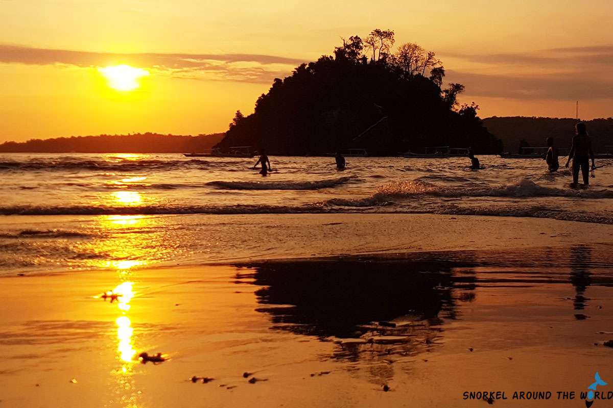 people watching the sunset at Crystal Bay