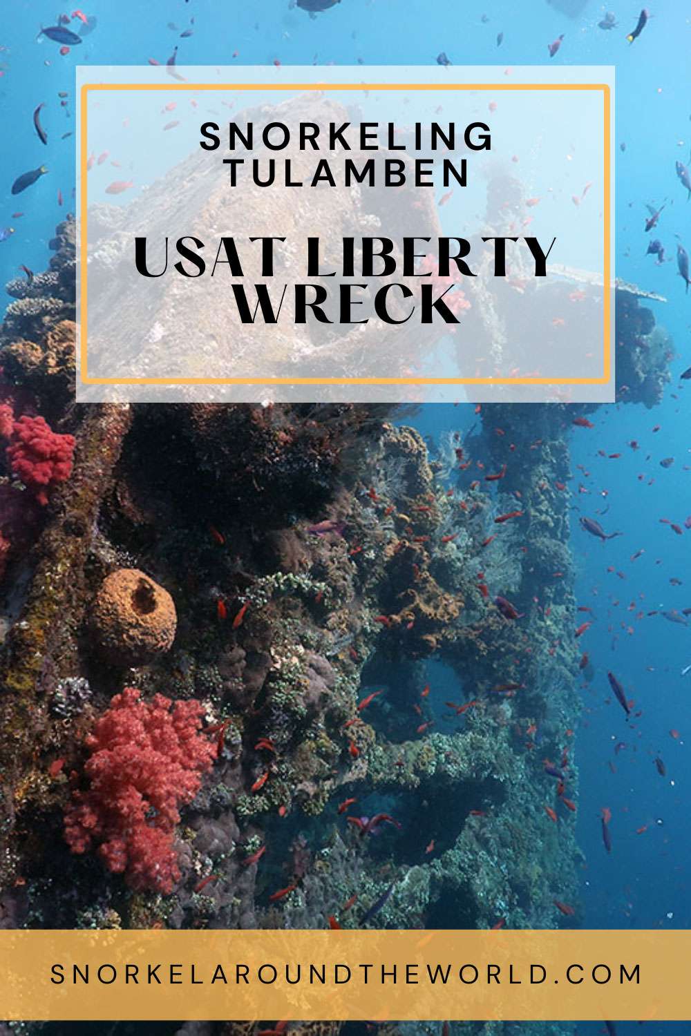 Snorkeling in Tulamben - Pinterest image