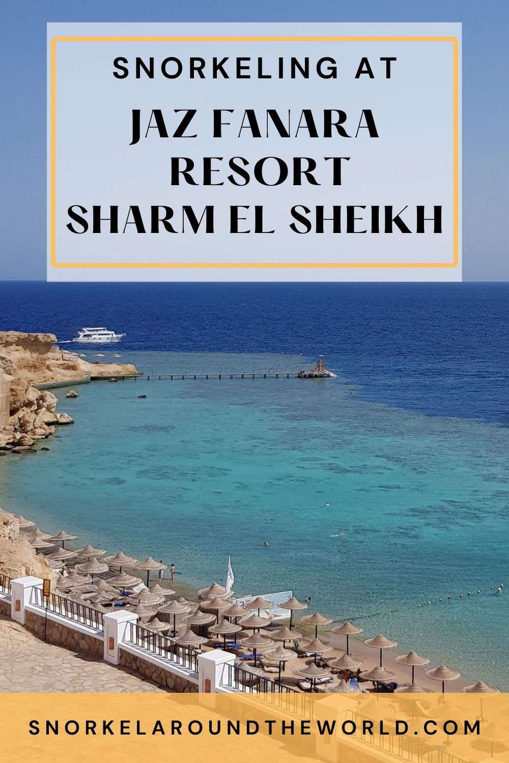 snorkeling Jaz Fanara resort - Pinterest image