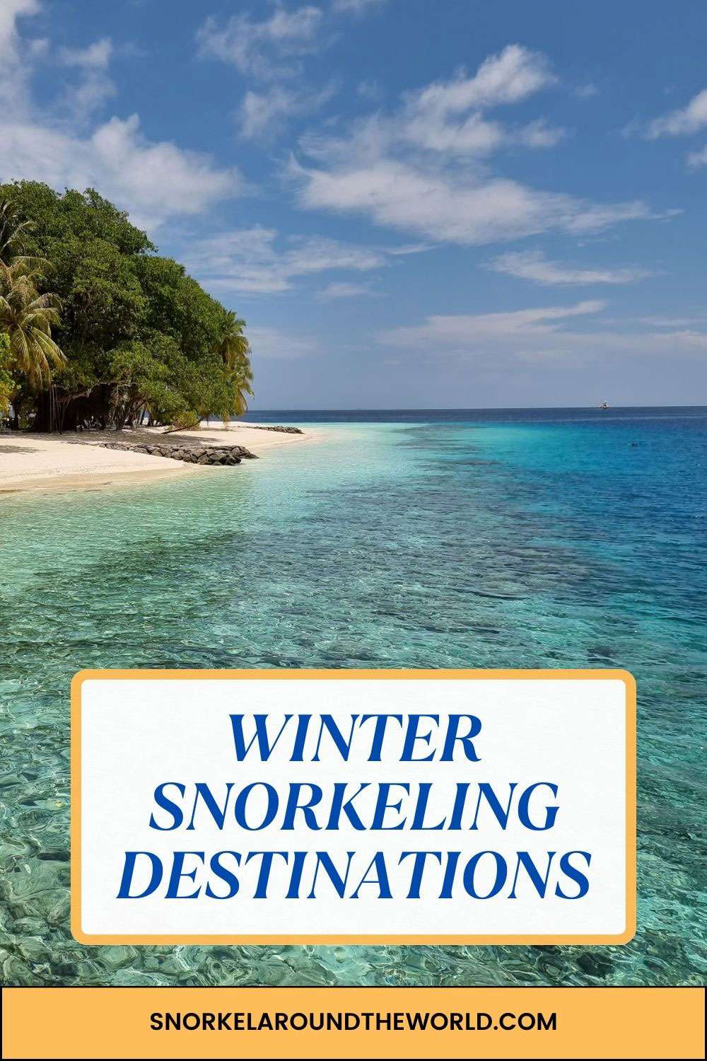 destinations for winter snorkeling - Pinterest image