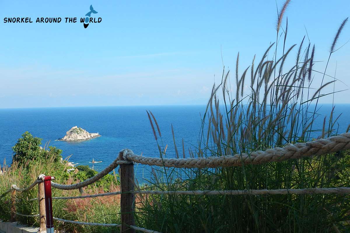 The view of Shark Island from Sai Daeng Resort road