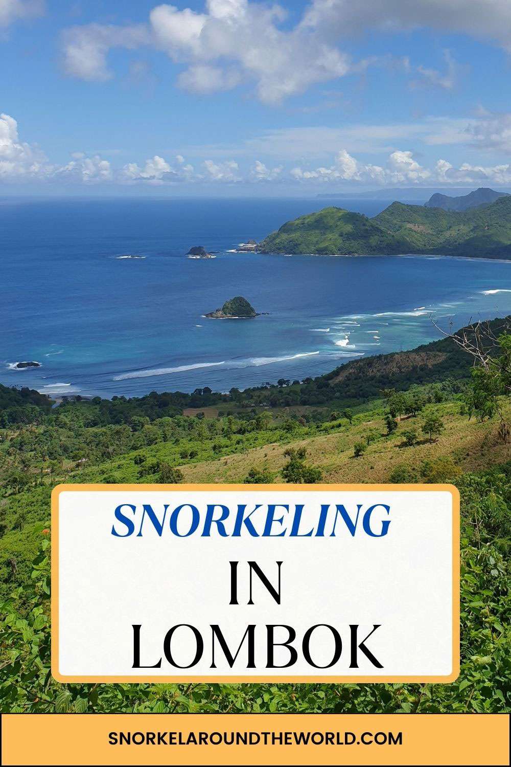 snorkeling in Lombok - Pinterest image