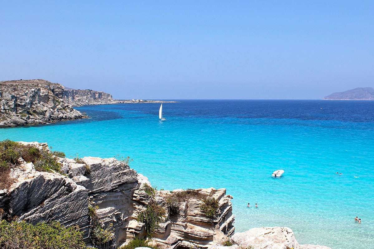 Beach on Favignana Island