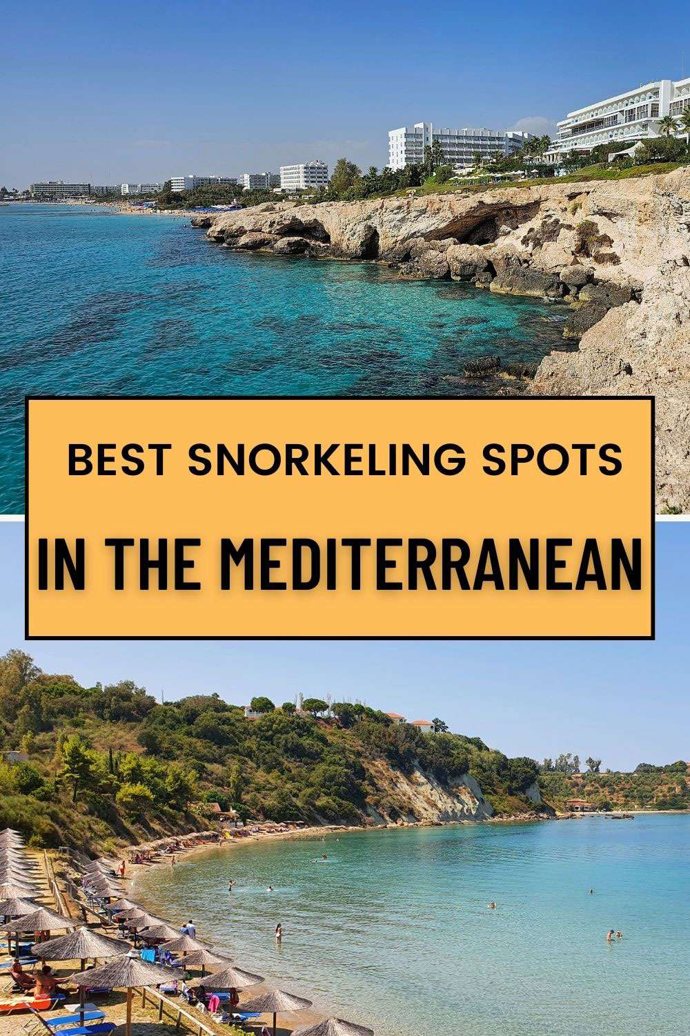 best snorkeling in the Mediterranean - Pinterest image